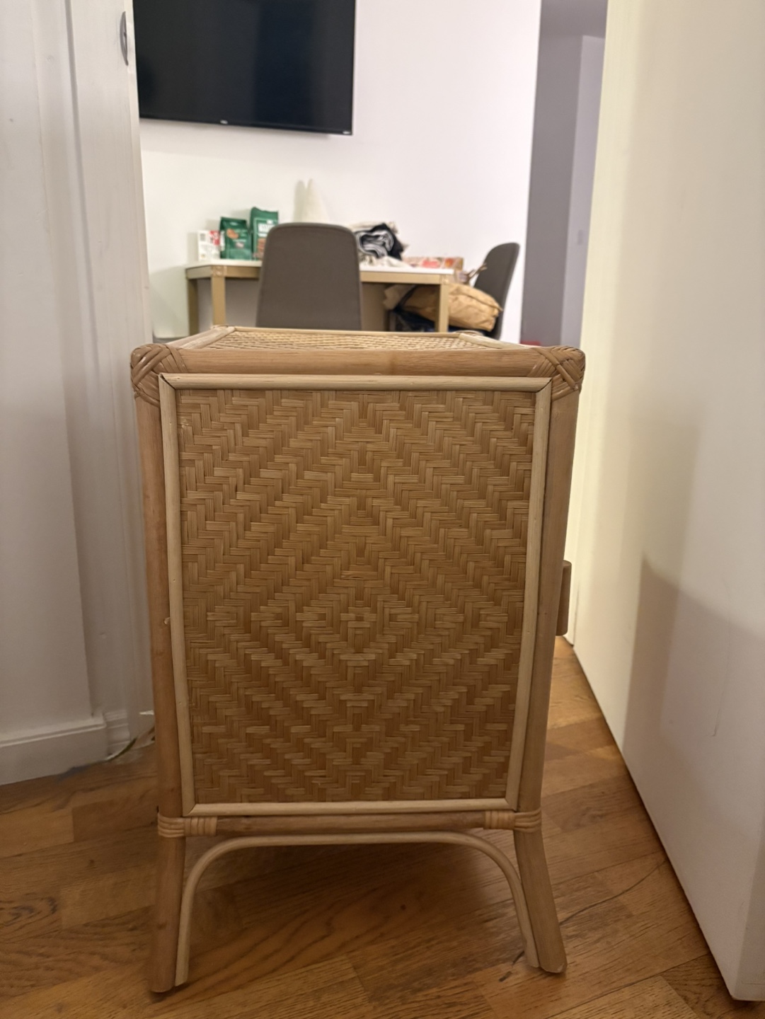 Rattan Cabinet with Door and Shelf - photo 4