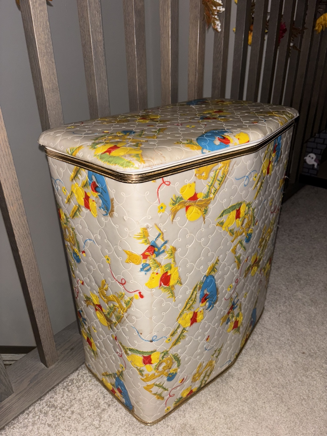 Vintage Winnie the Pooh Laundry Hamper
