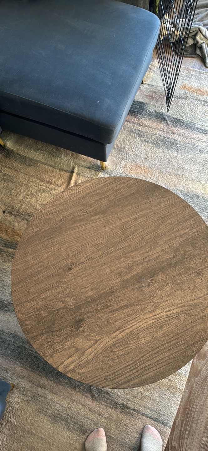 Round Coffee Table with Lower Shelf - photo 2