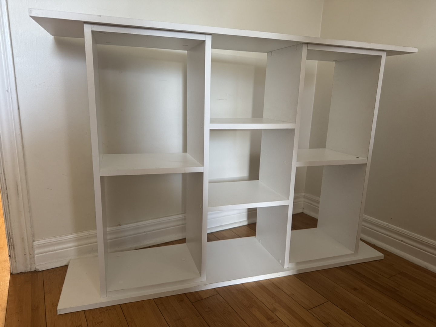 White Wooden Shelving Unit - photo 2