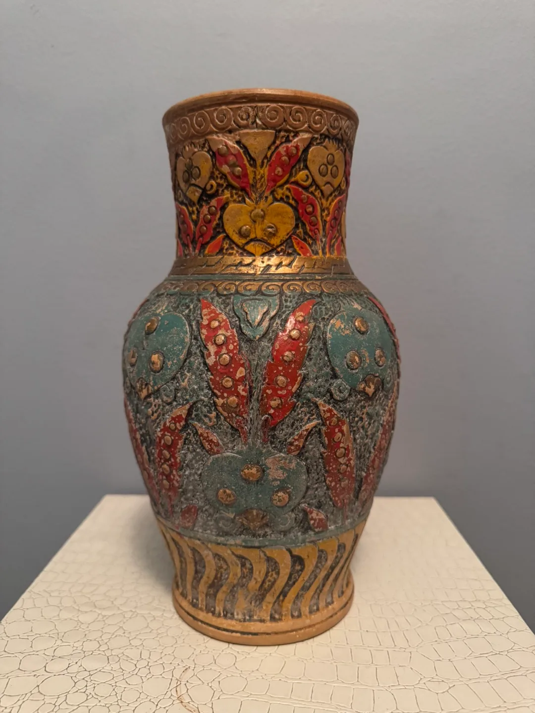 Vintage Italian Hand-painted Decorative Vase thumbnail
