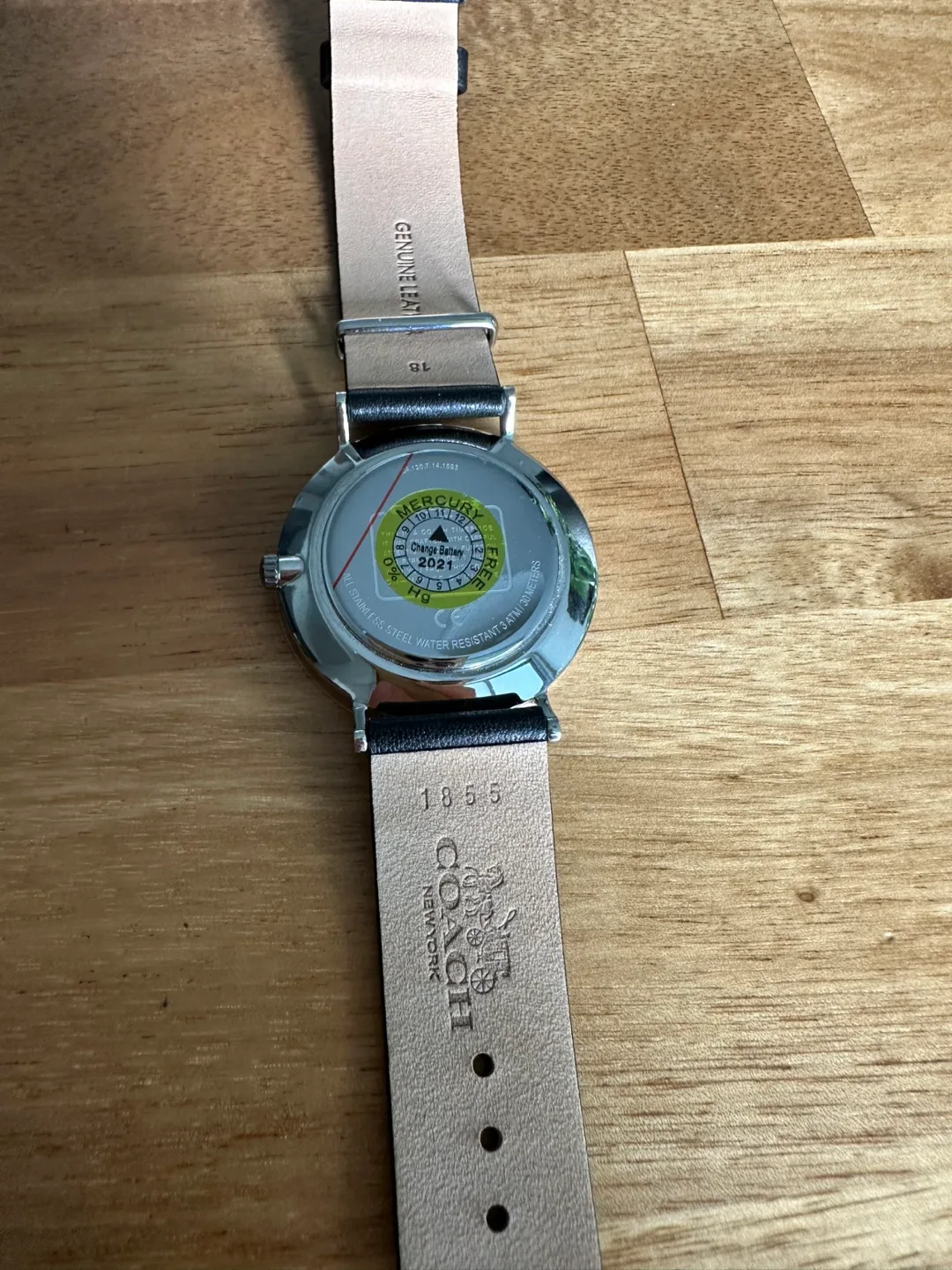 Coach New York Women's Watch with Black Leather Strap image indicator(5)