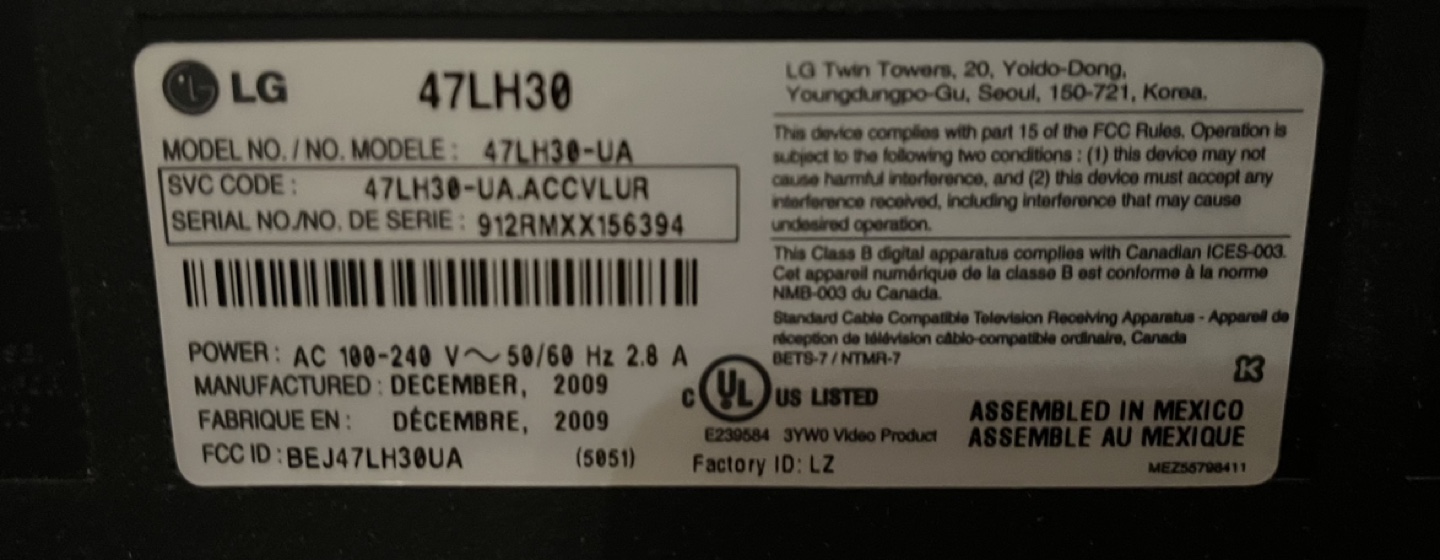 LG 46 inch Flatscreen TV - photo 4
