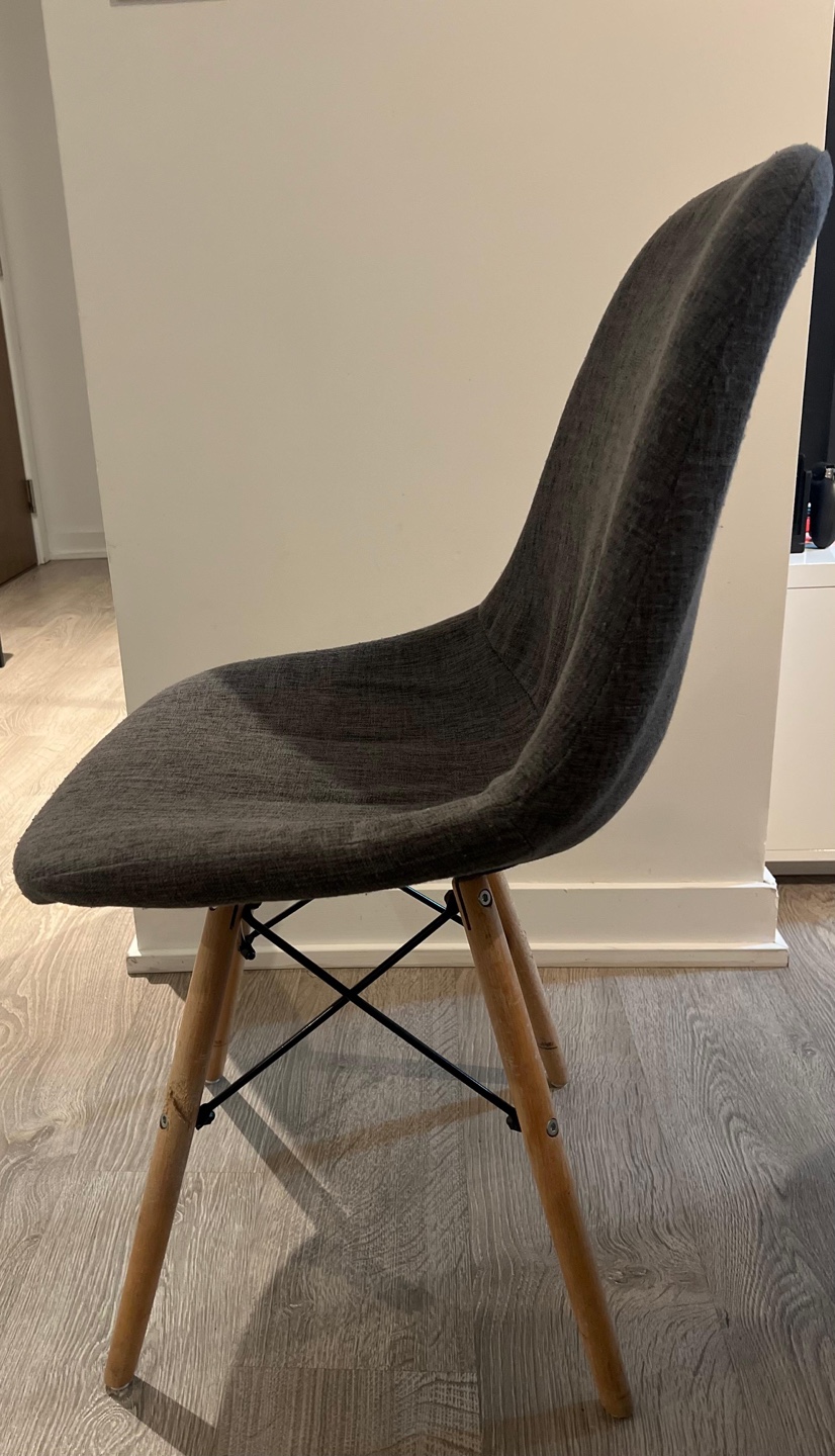 Dark Grey Fabric Eames Style Chair - photo 2