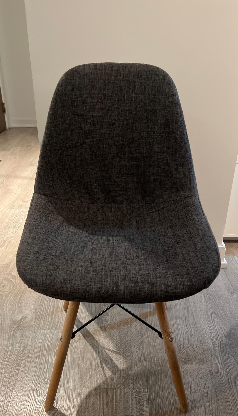 Dark Grey Fabric Eames Style Chair
