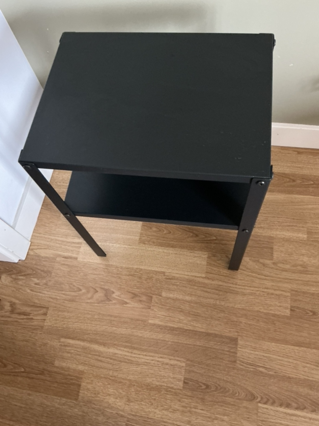 Black Metal Two-Tier Side Table - photo 2