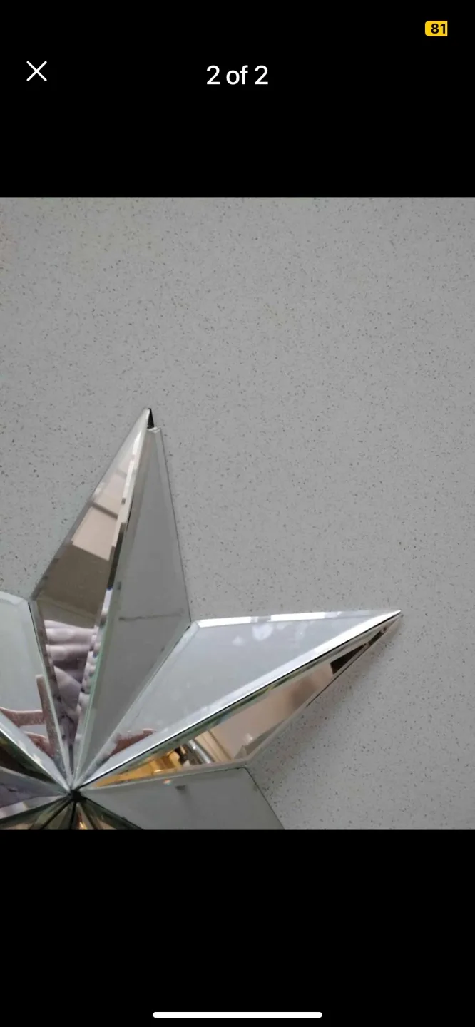 Set of Three Mirrored Star Wall Decor image indicator(2)