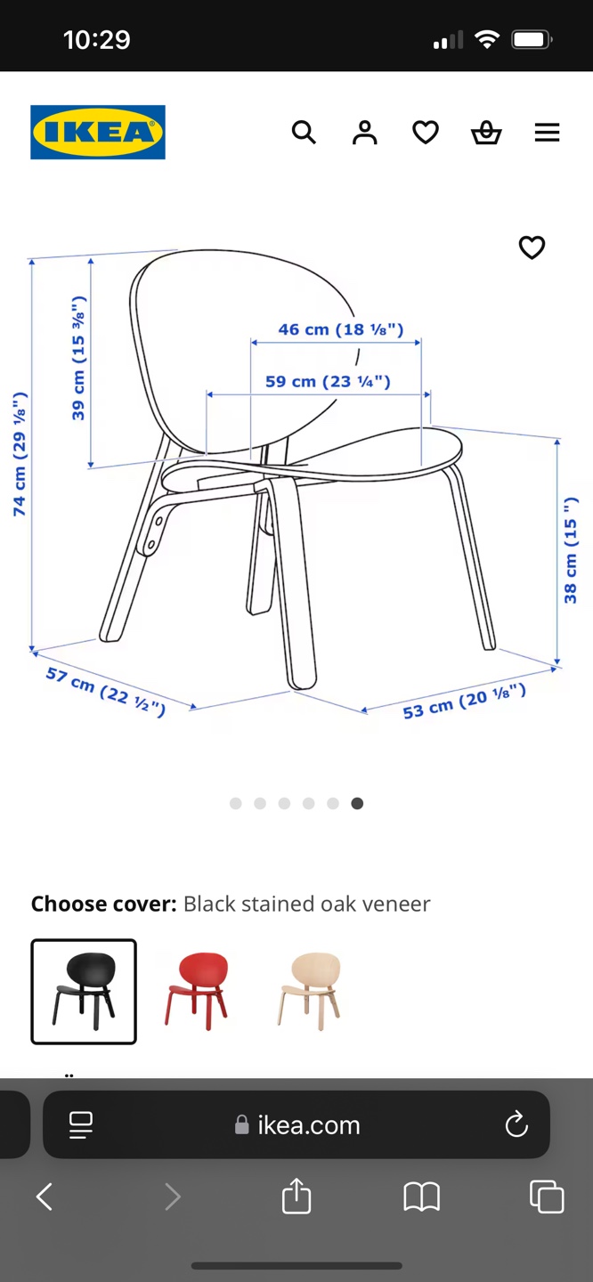 Pair of IKEA FRÖSET Chairs - Black Stained Oak Veneer - photo 3