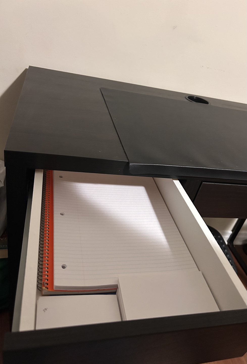 IKEA MICKE Black / Brown Computer Desk with Storage - photo 3