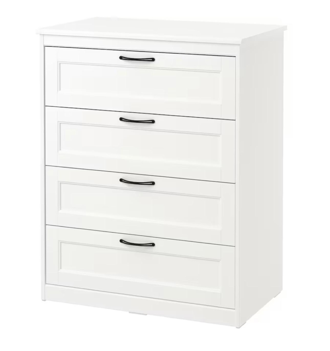 White 4-Drawer Chest of Drawers