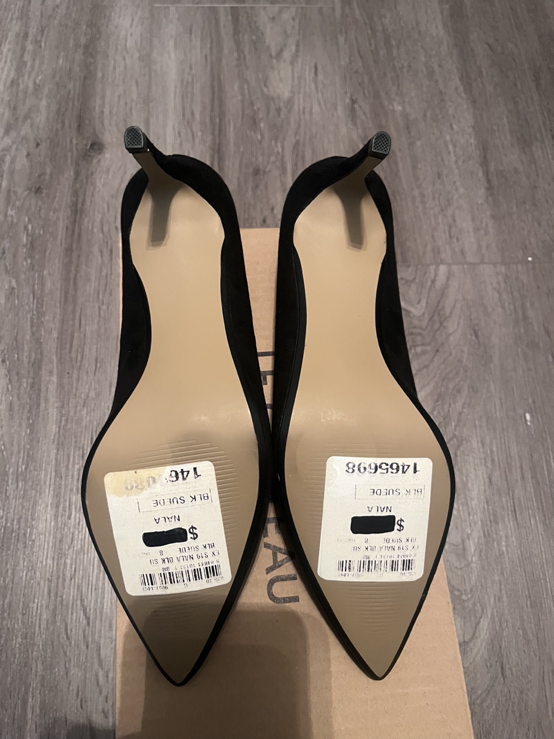 New Black Suede Pointed-Toe Heels - photo 3