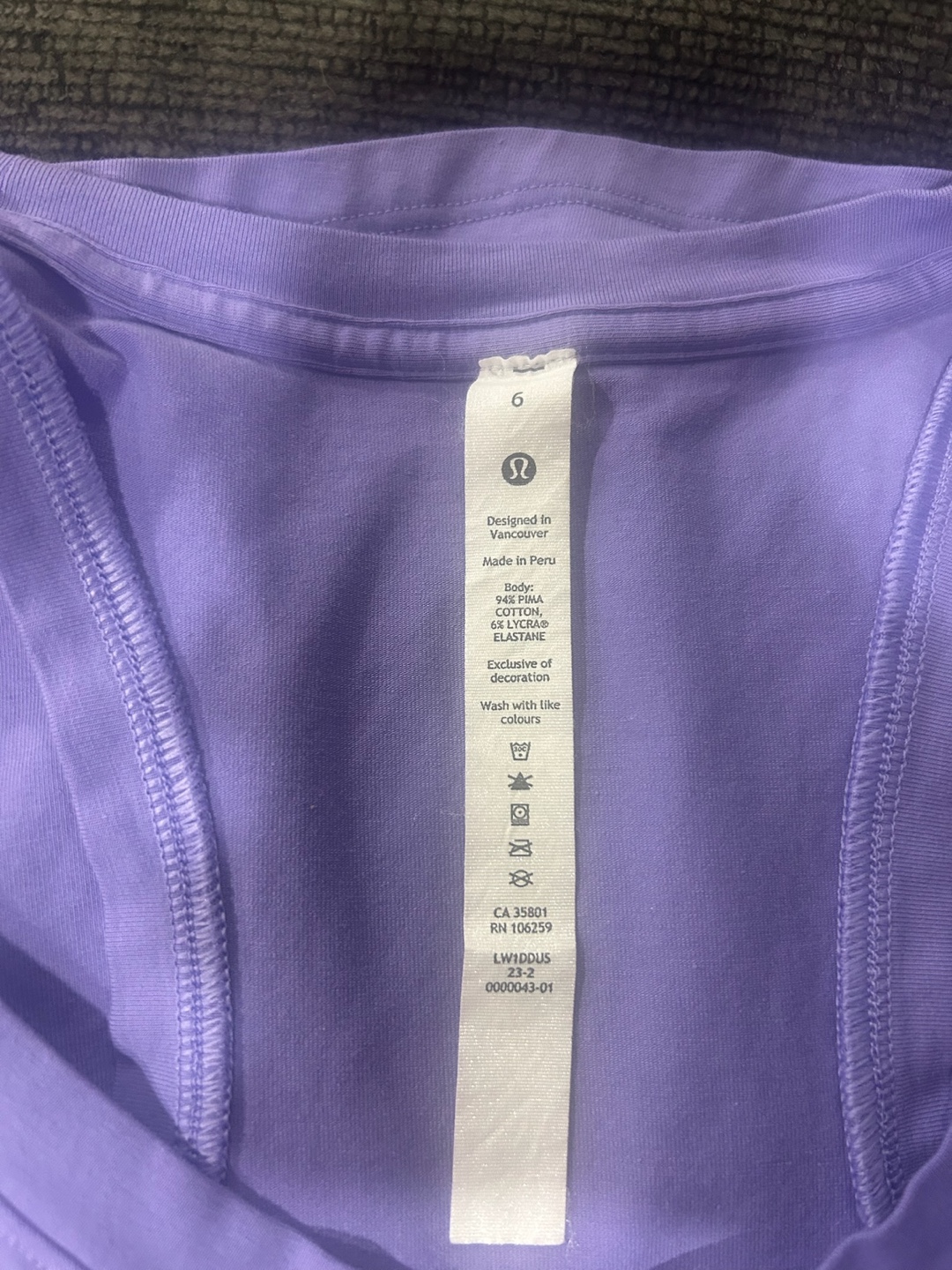 Lululemon Purple Tank Top Size 6 - photo 3