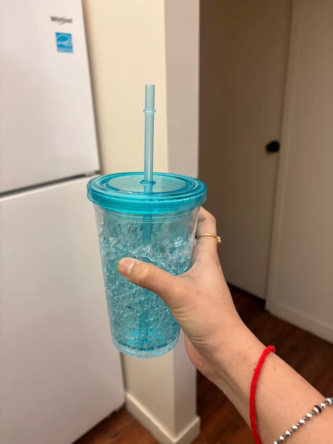 Light Blue Tumbler with Straw image indicator(2)