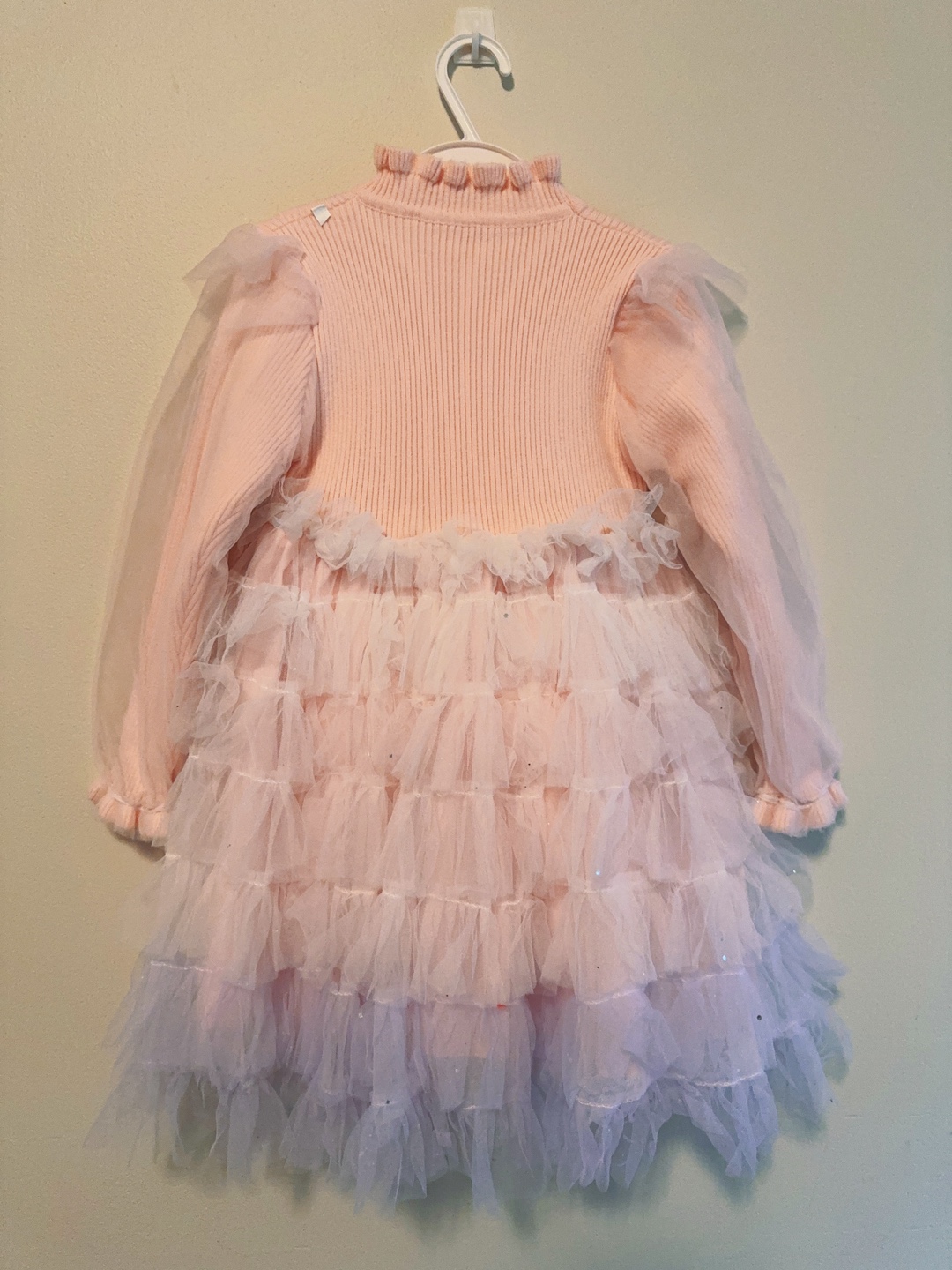 Princess Pink Tulle & Knit Toddler Girl's Dress - photo 2
