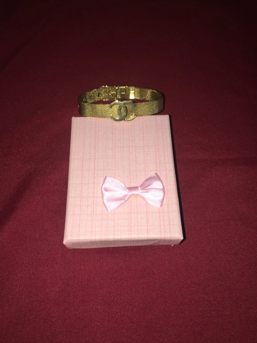 Gold Chanel-inspired Mesh Bracelet image indicator(4)