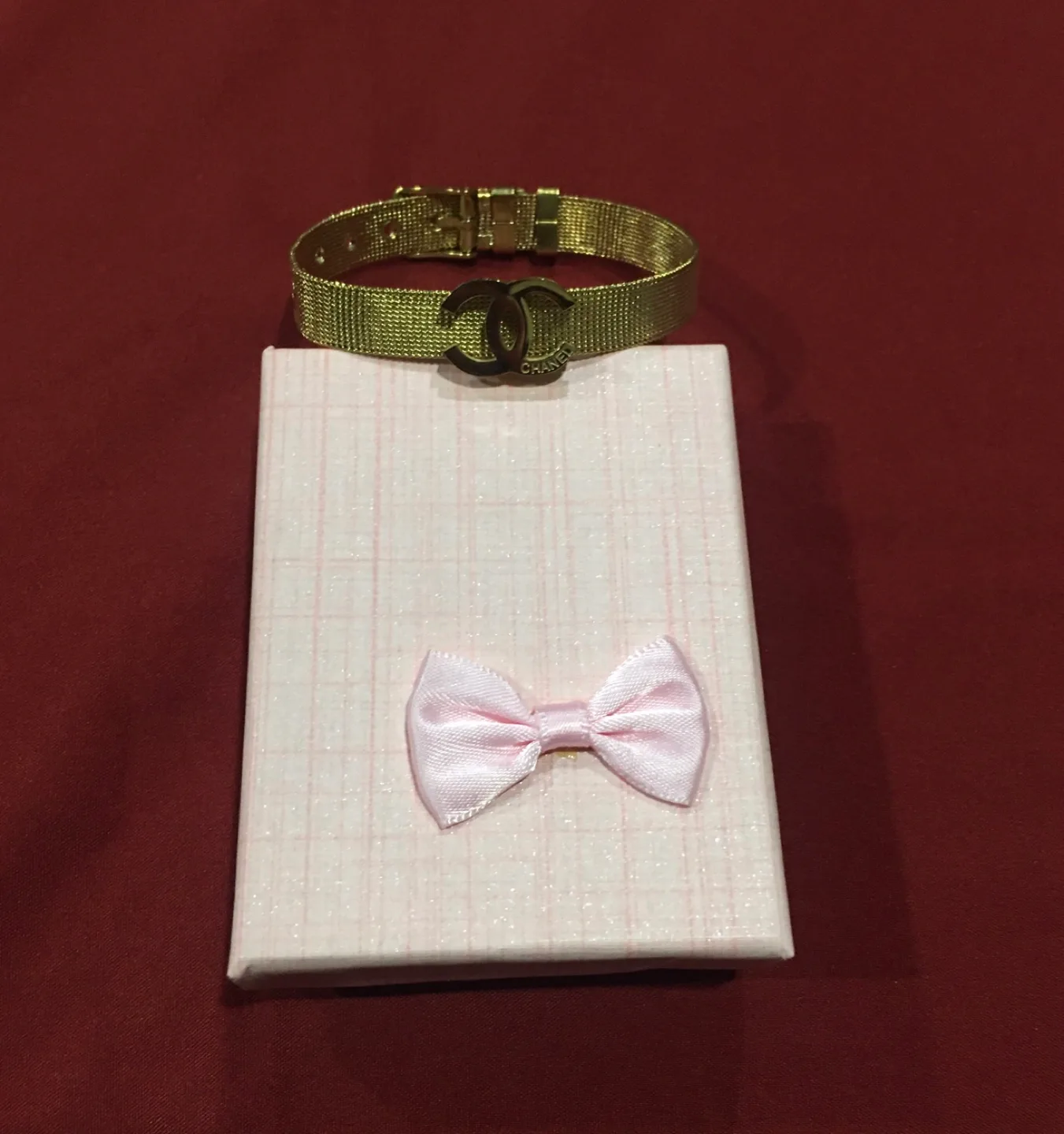 Gold Chanel-inspired Mesh Bracelet image indicator(5)