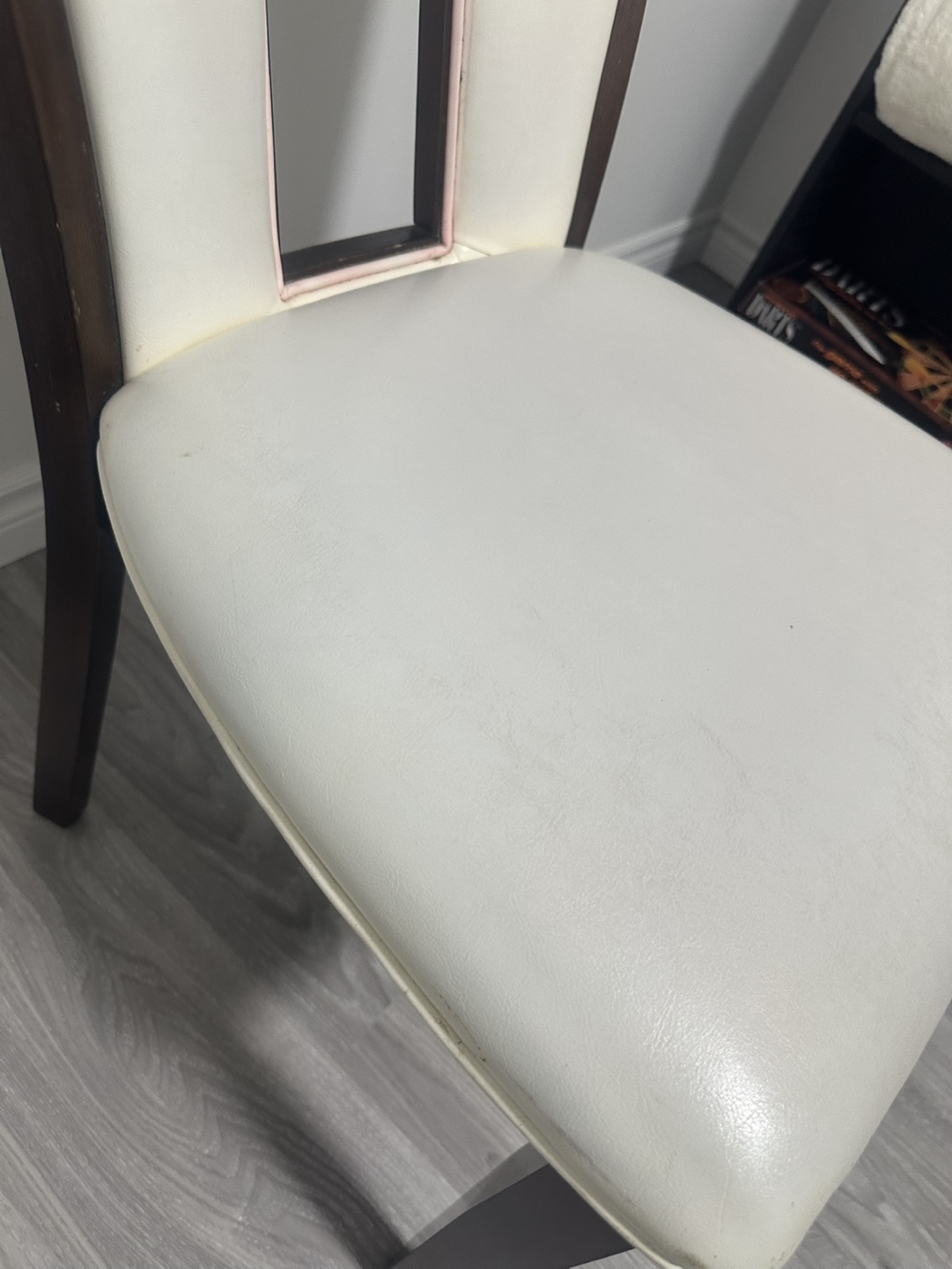 Modern Dining Chair - Off-White Leatherette - photo 2
