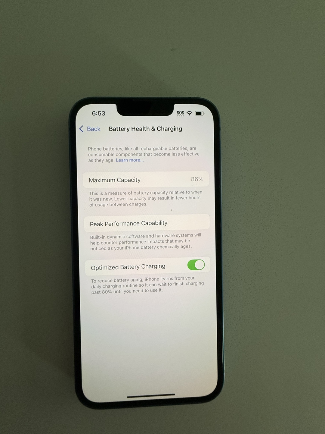 iPhone 13 128 GB - Blue - 86% Battery Health - photo 5