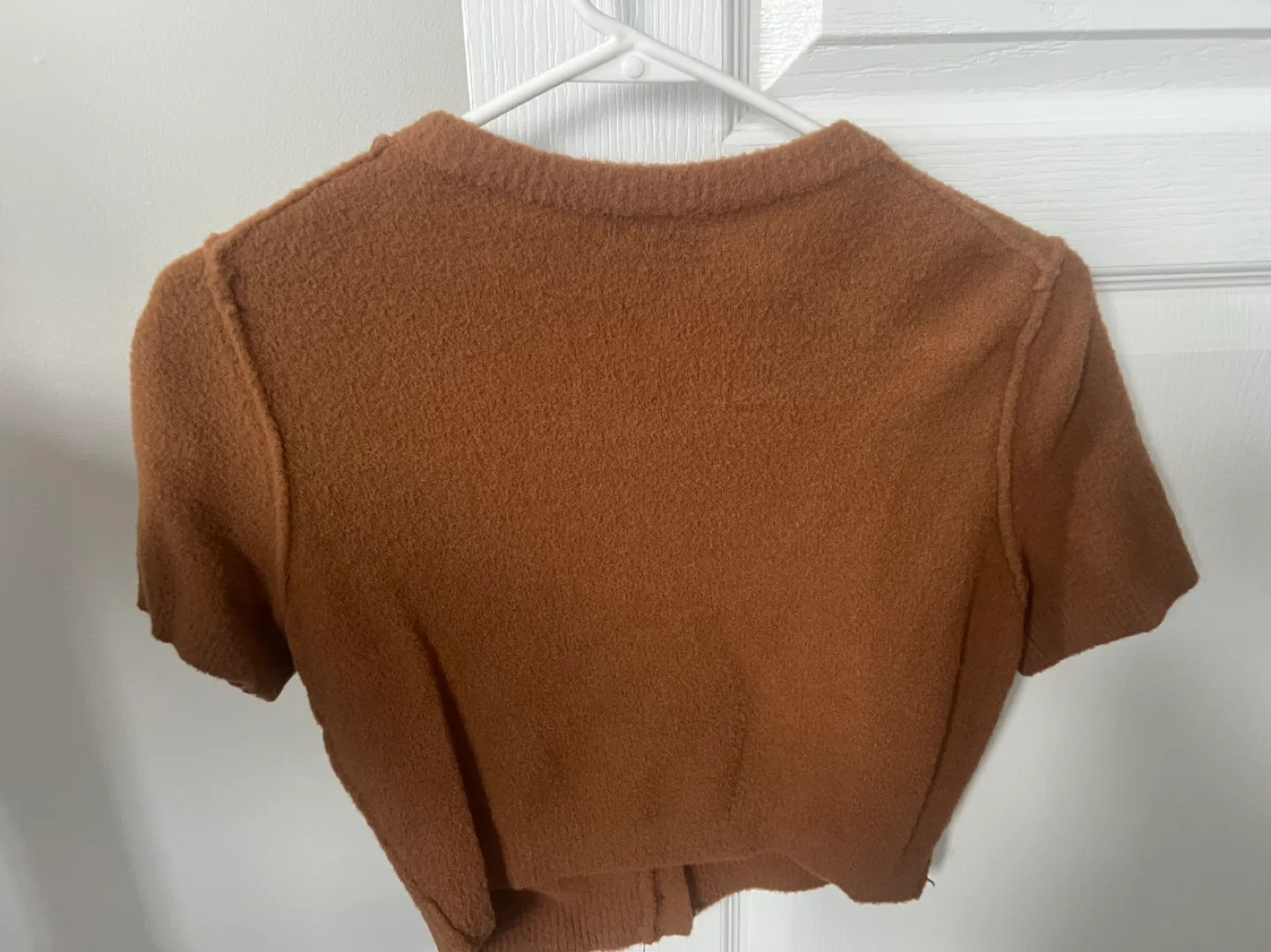 Wilfred Free Brown Cropped Cardigan Sweater Size M image indicator(2)