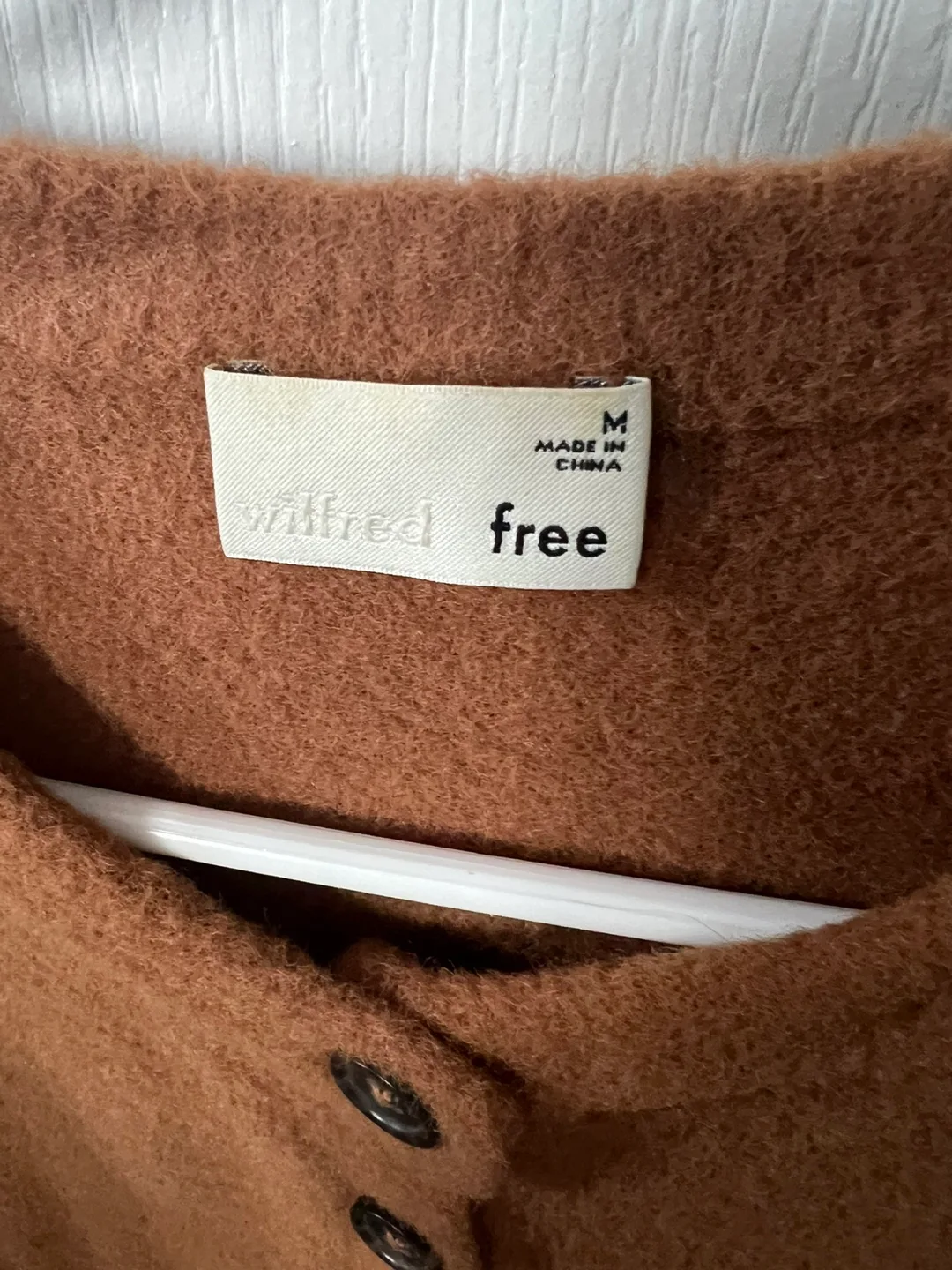 Wilfred Free Brown Cropped Cardigan Sweater Size M image indicator(5)