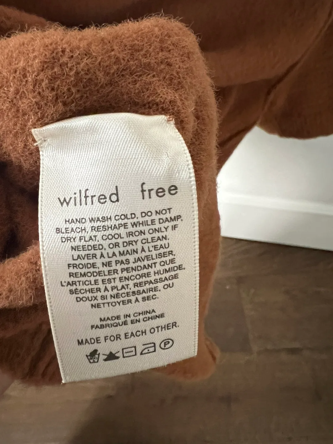 Wilfred Free Brown Cropped Cardigan Sweater Size M image indicator(3)