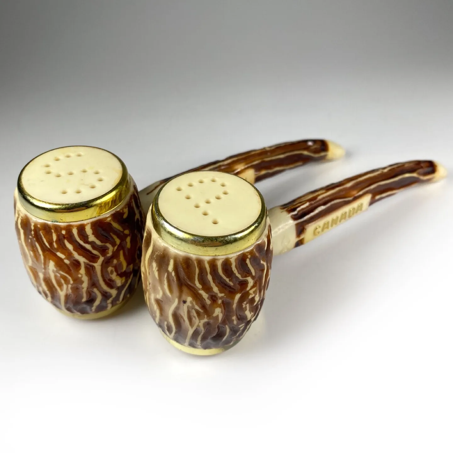 Vintage Faux Antler Salt & Pepper Shakers image indicator(2)
