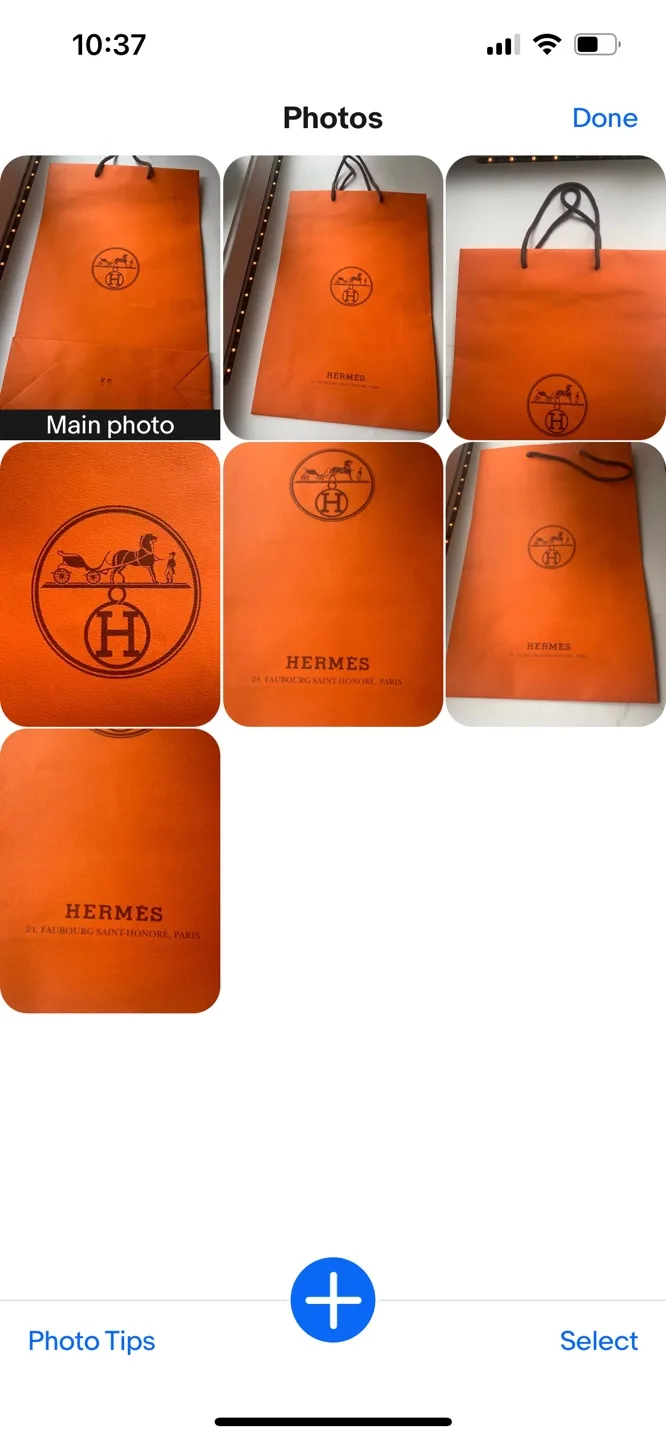 Hermes Orange Shopping Bag PAPER BAG image indicator(2)