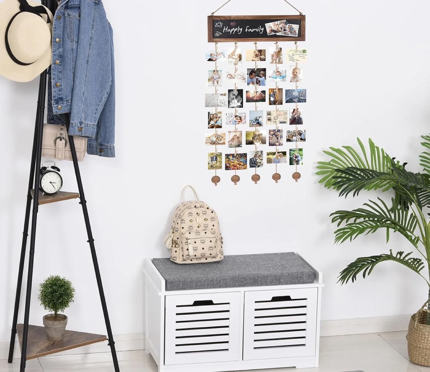 Rustic Wooden Photo Display with Chalkboard Sign image indicator(3)