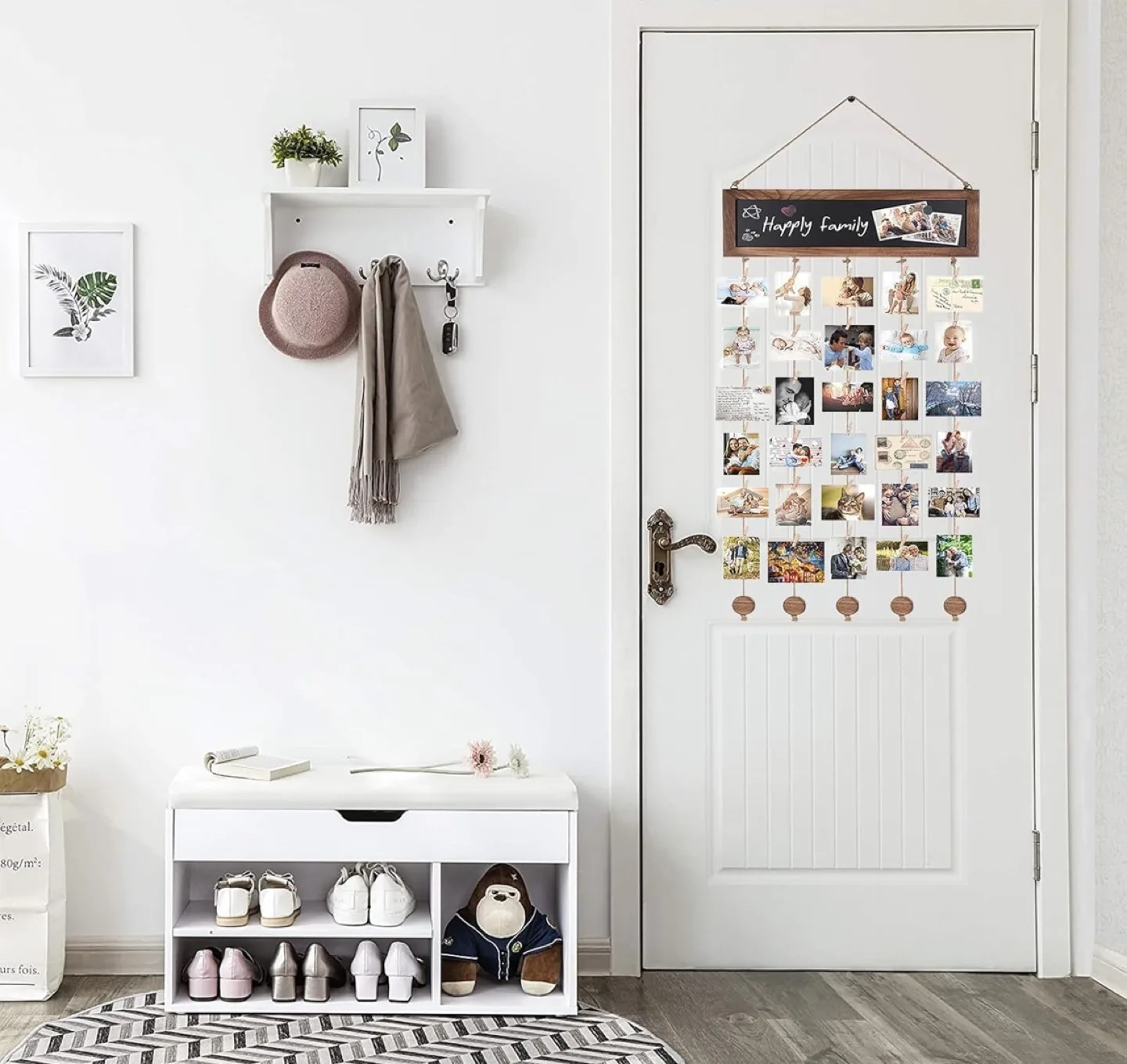 Rustic Wooden Photo Display with Chalkboard Sign image indicator(4)