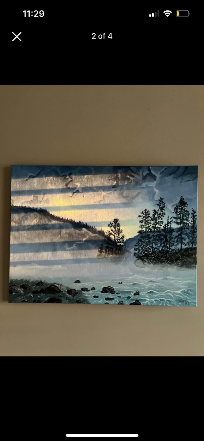 Serene Landscape Painting on Canvas - photo 2