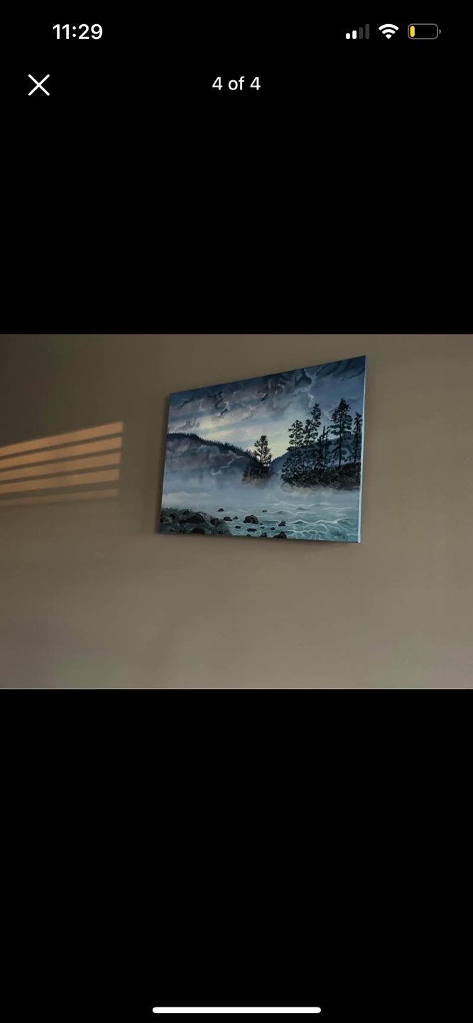 Serene Landscape Painting on Canvas - photo 4