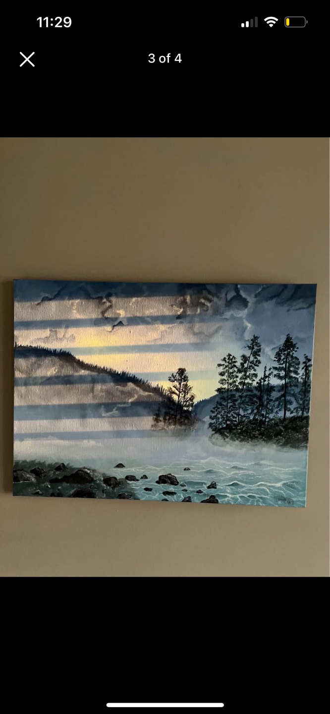 Serene Landscape Painting on Canvas - photo 3