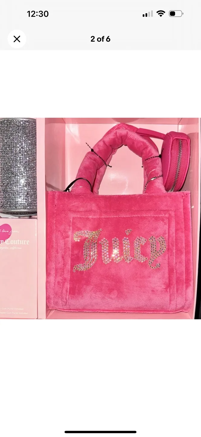 Juicy Couture Pink Velour Mini Bag Gift Set image indicator(2)
