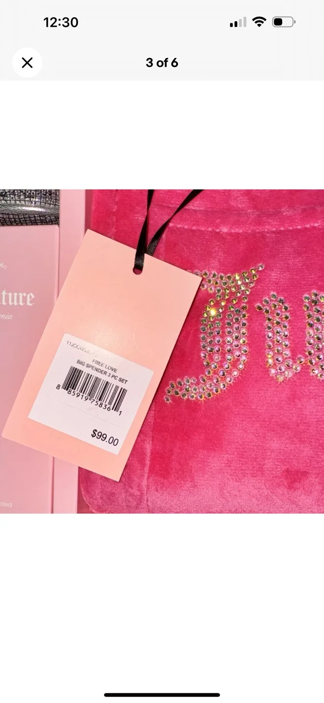 Juicy Couture Pink Velour Mini Bag Gift Set image indicator(3)