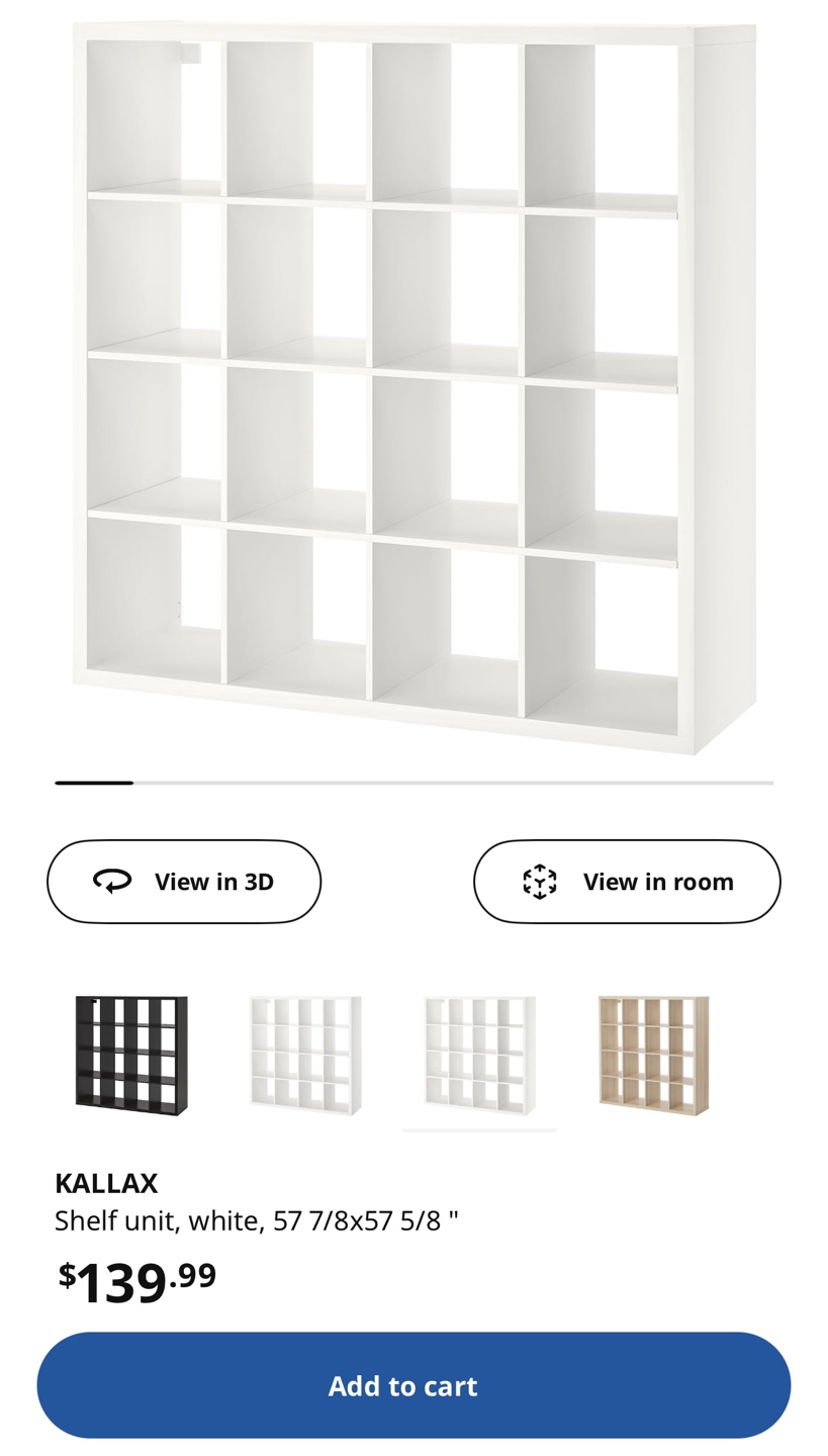 IKEA KALLAX White Shelf Unit