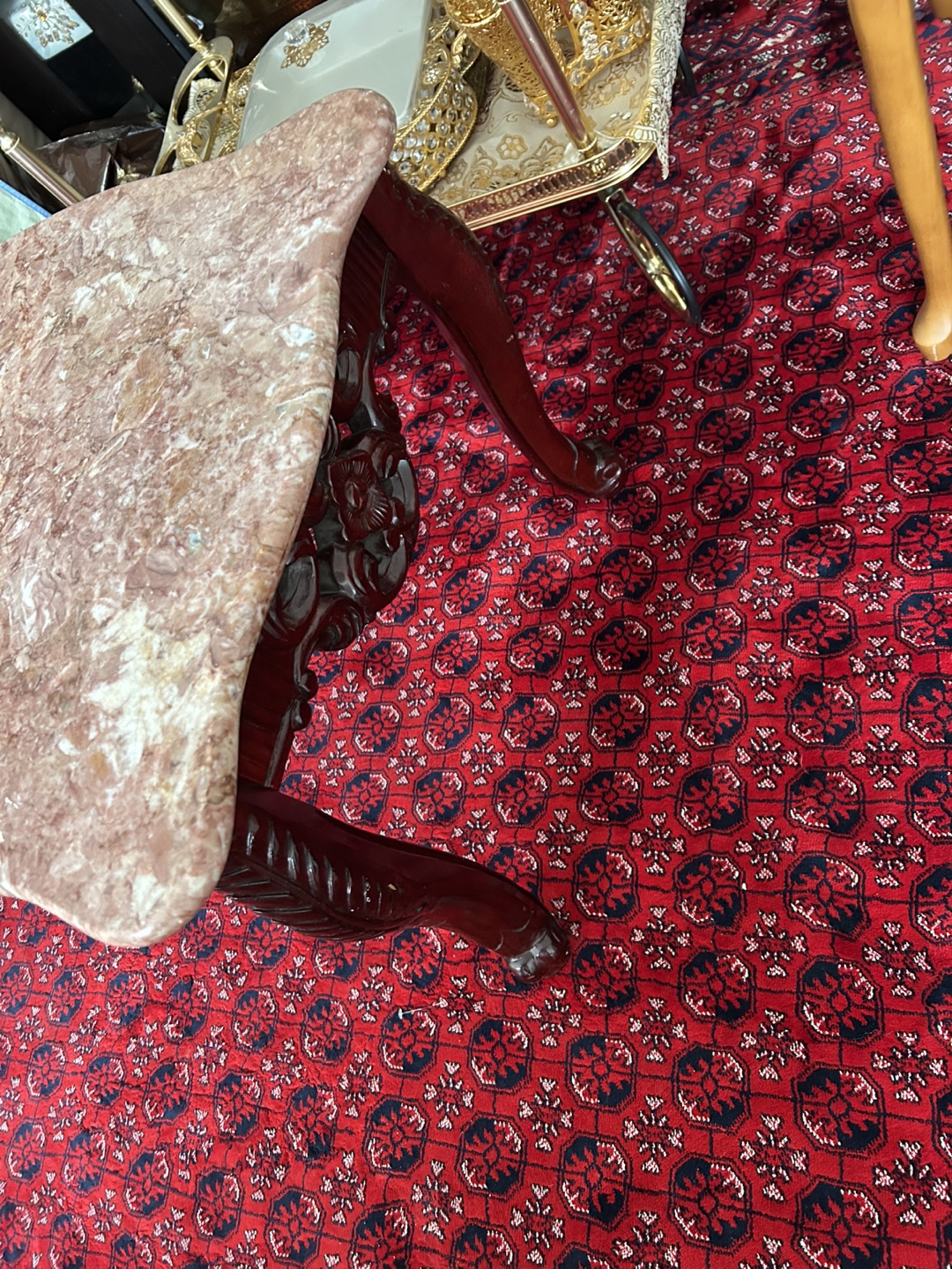 Unique Marble Top Side Table - photo 3