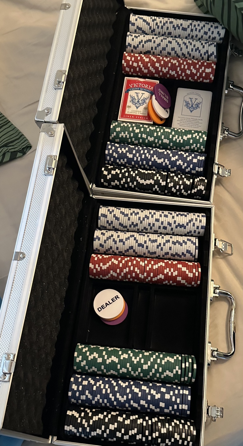 2x Aluminum Case Poker Chip Set