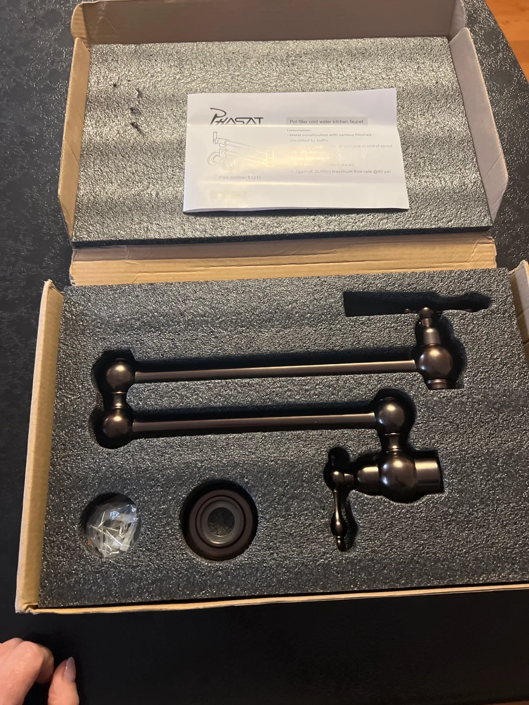 Phasat Pot Filler WALL Faucet - Oil Rubbed Bronze image indicator(2)