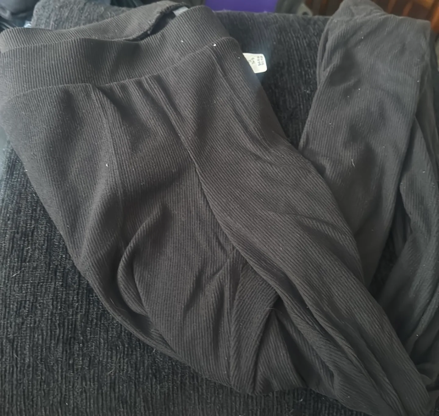 Torrid 1X Black Ribbed Leggings image indicator(5)