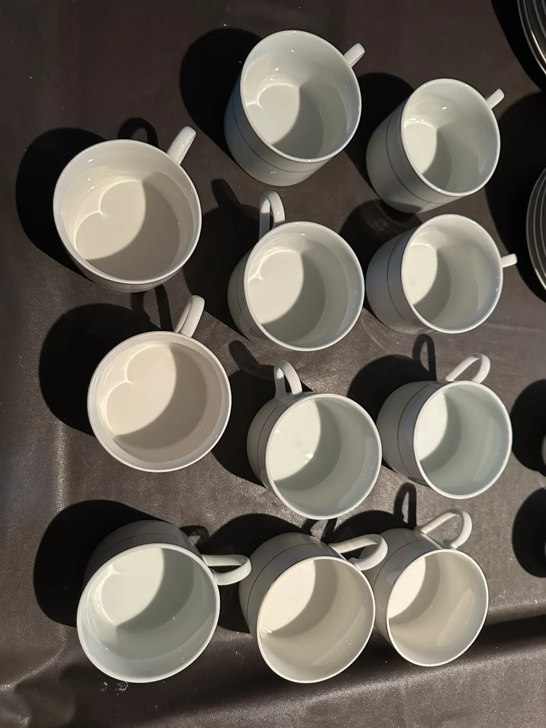 Vintage White Tea/Coffee Set with Gold Accents image indicator(2)