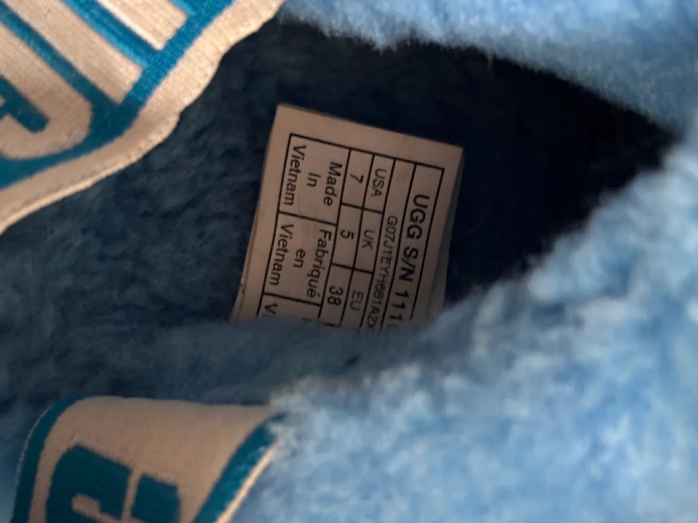 UGG Fluff Yeah Slides - Size 7 Women's - Light Blue image indicator(5)