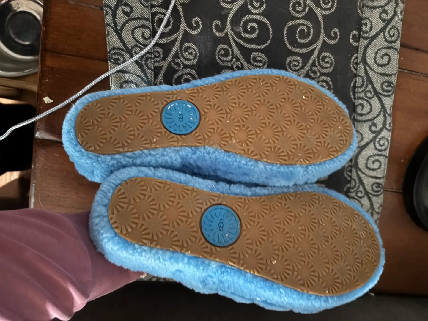 UGG Fluff Yeah Slides - Size 7 Women's - Light Blue image indicator(6)