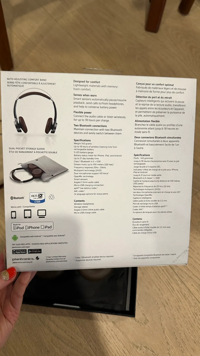 Plantronics BackBeat Sense Wireless Headphones - Brown image indicator(3)