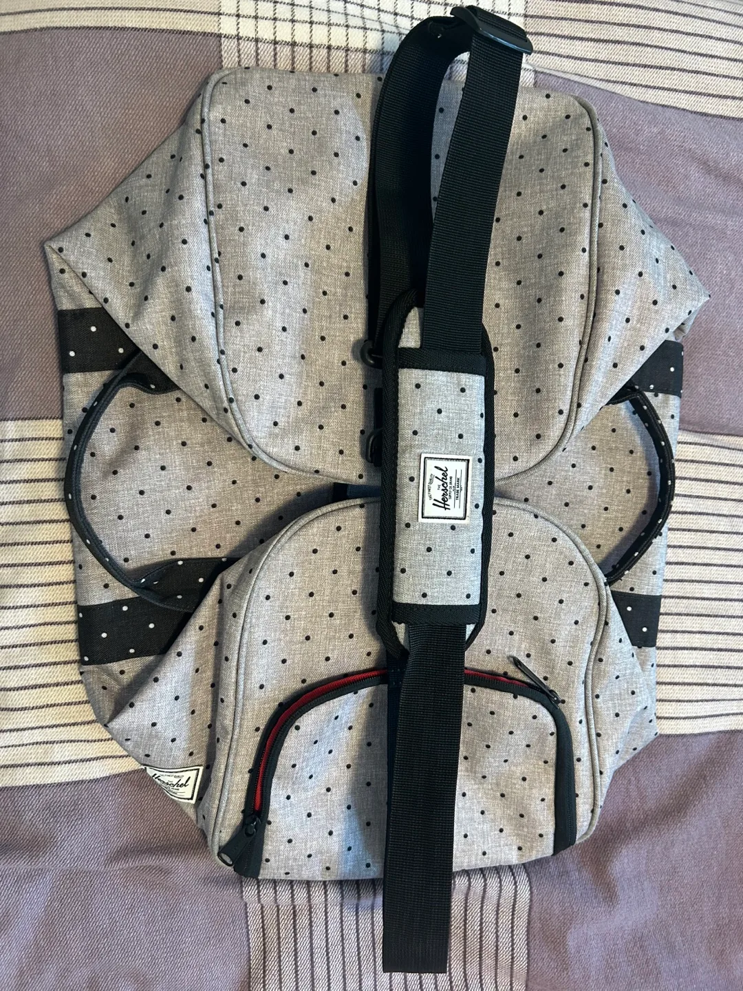 Herschel Grey Polka Dot Duffle Bag image indicator(2)