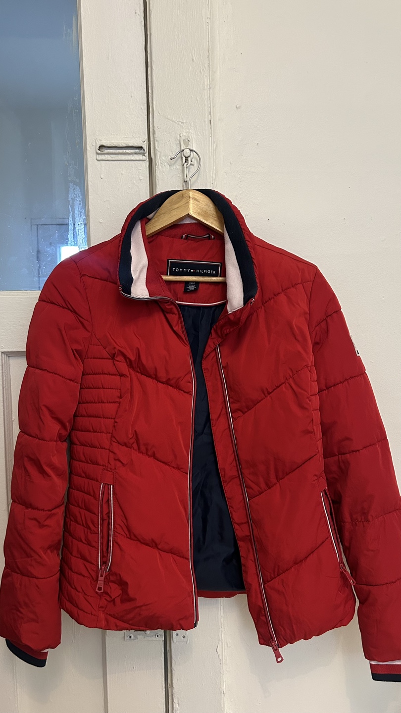 Red Tommy Hilfiger Puffer Jacket