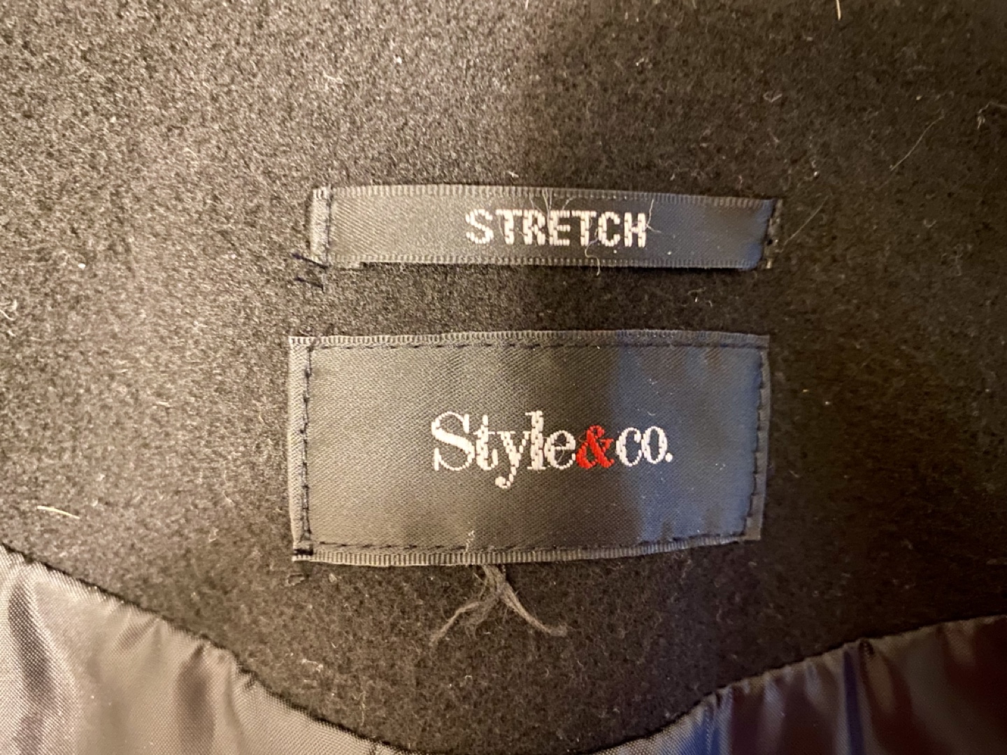 Style & Co Black Jacket with Leopard Print Faux Fur Trim - photo 3