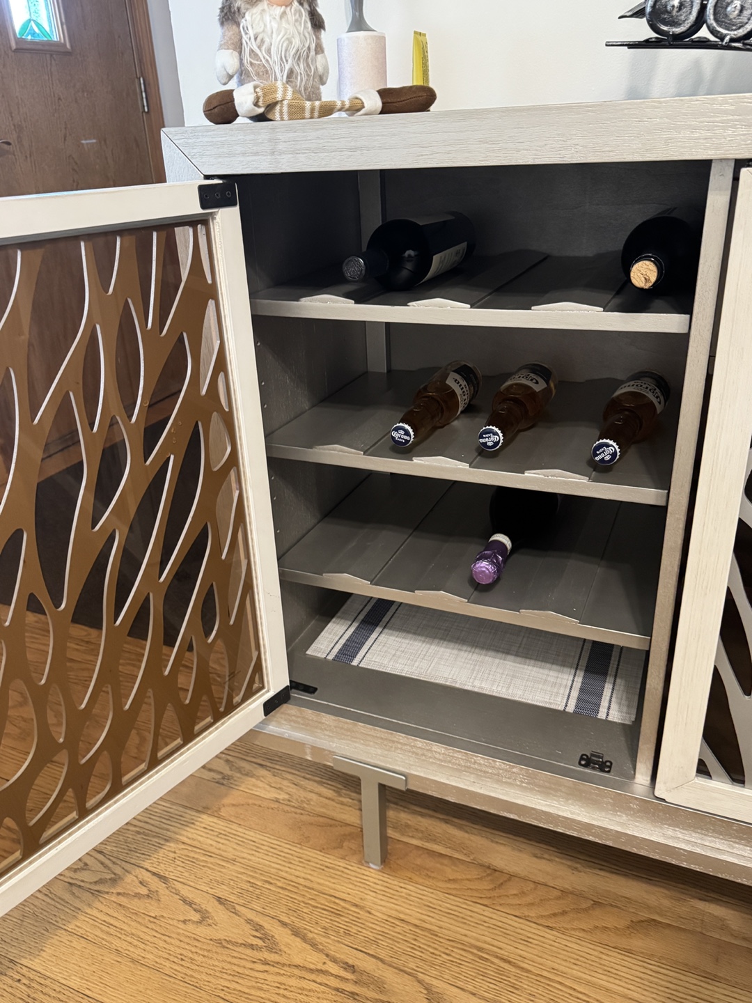 Three-Door Accent Cabinet with Unique Laser-Cut Design - photo 4