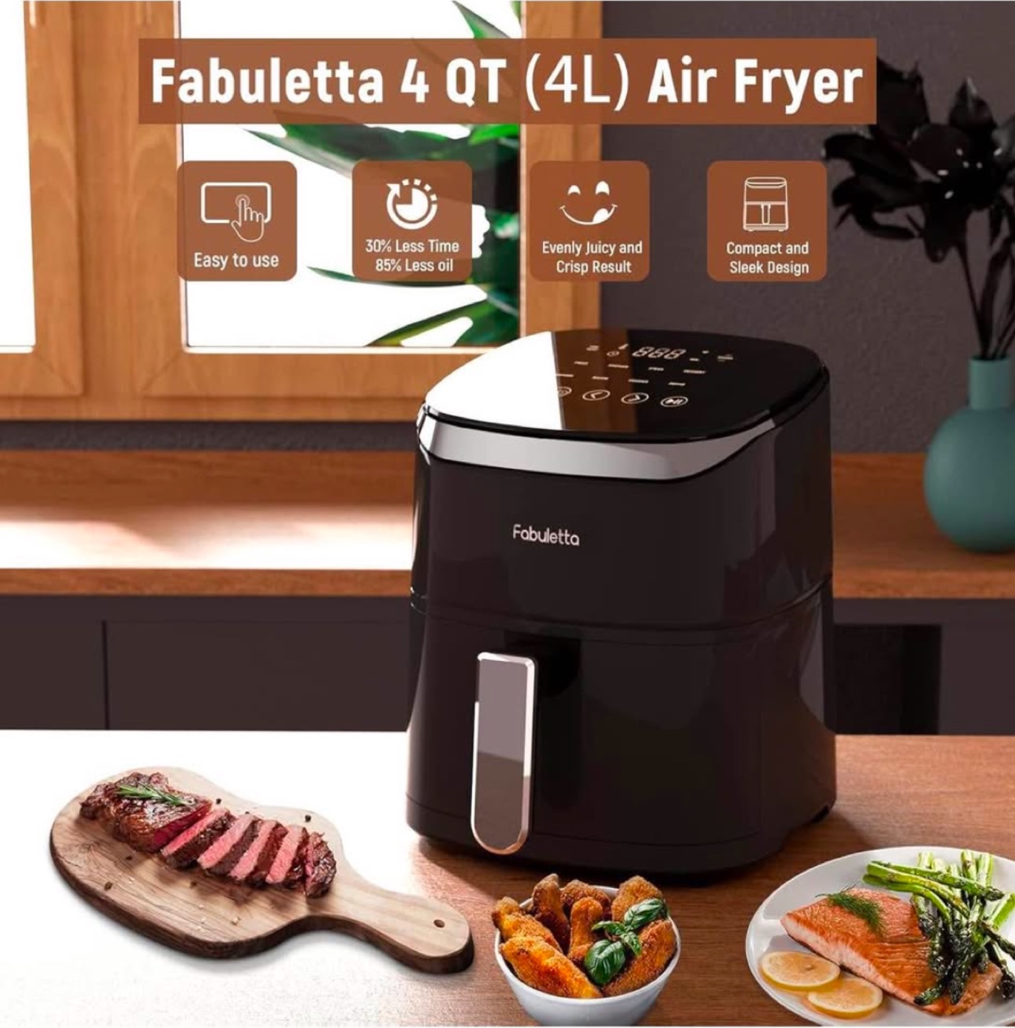 Fabuleta 11 in 1 4QT (4L) Air Fryer - Black - photo 2