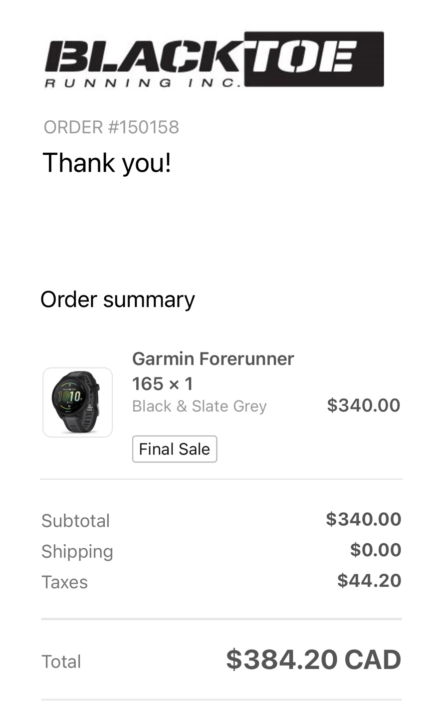 Garmin Forerunner 165 Smartwatch - Black & Slate Grey - photo 2