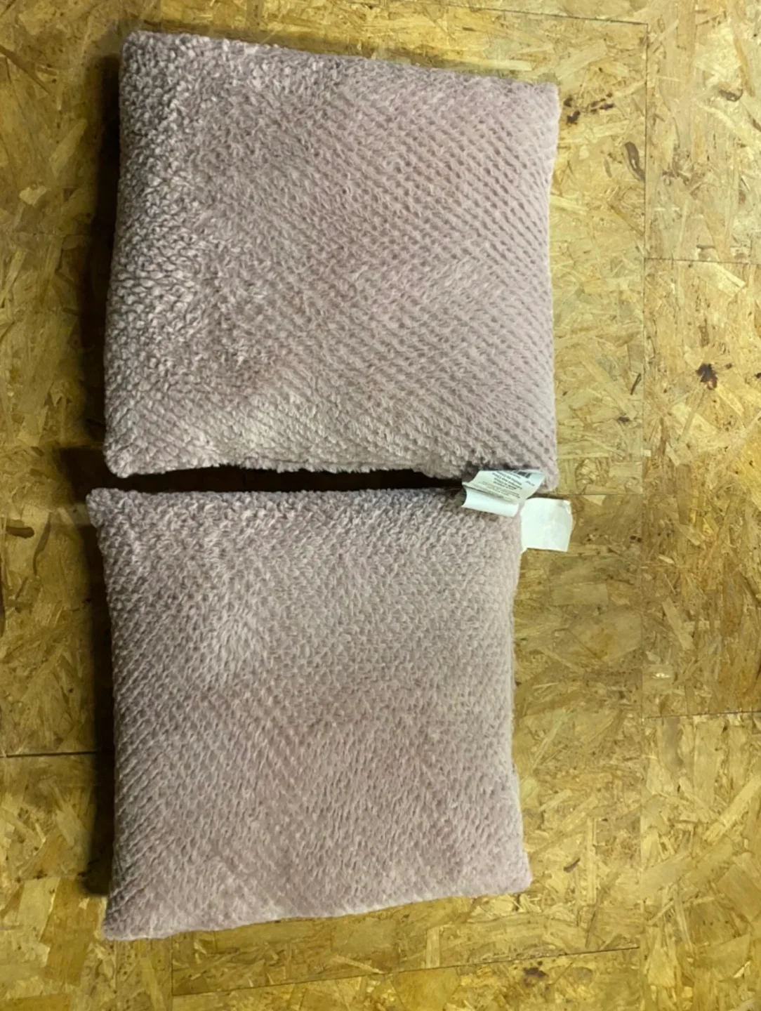 Mauve pink soft fluffy decorative throw pillows set of 2 image indicator(2)